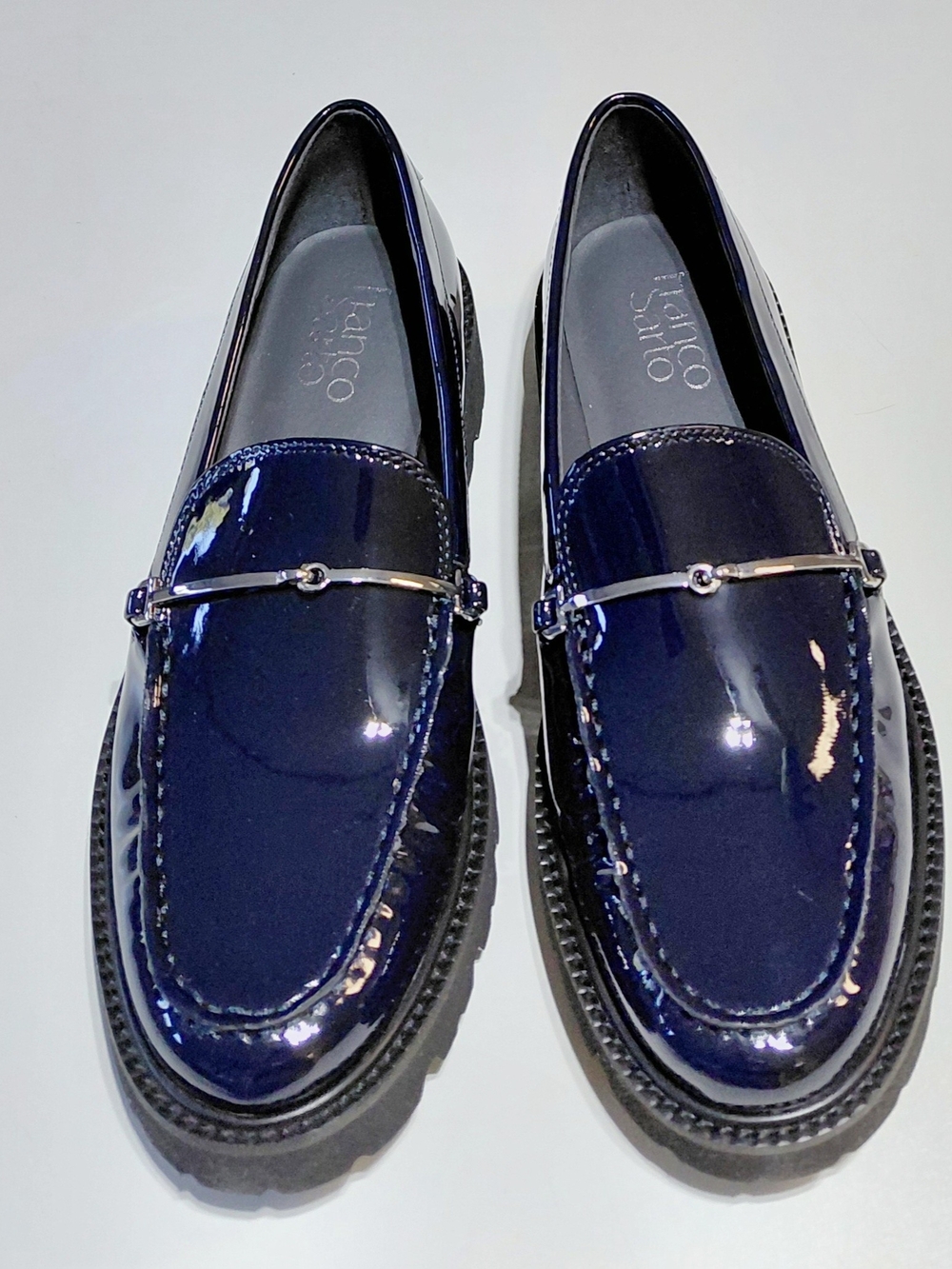 FRANCO SARTO Women's Senna Navy Slip On Loafer Size 7W